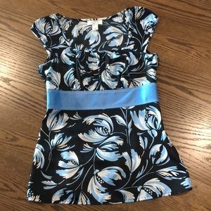 Silky Ann Taylor Loft Petites 00P floral top